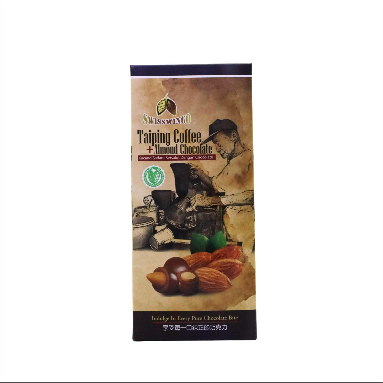 TAIPING COFFEE ALMOND CHOCOLATE (180g Box)